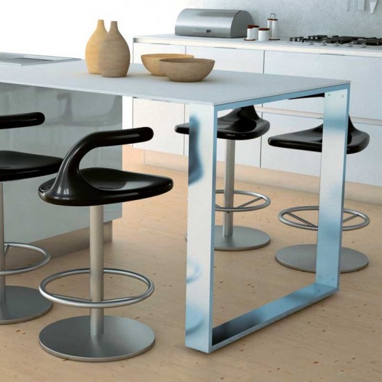 Estructura Península Cocina en Aluminio Brillo
