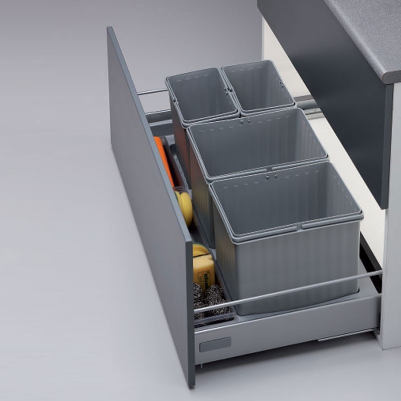 Cubo de basura rectangular para cajón de cocina