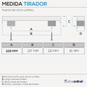 Tirador 2376 Acabado Bronce Oxido